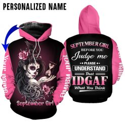 Personalized Name September Girl 3D All Over Printed Clothes HUHA240803