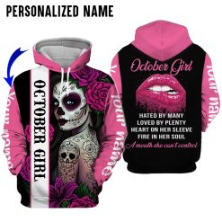 Personalized Name October Girl 3D All Over Printed Clothes DHHA270811