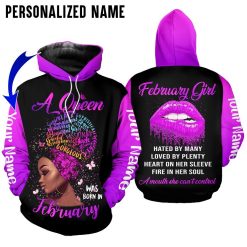 Personalized Name February Girl 3D All Over Printed Clothes NQTD290904